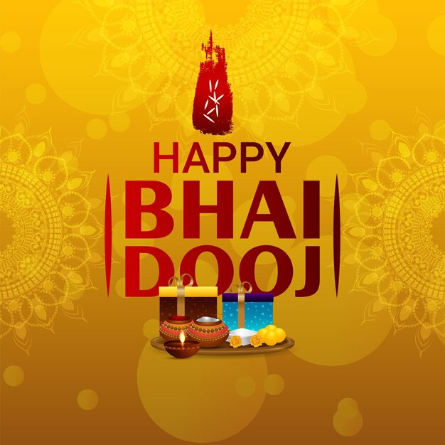Concetto di design felice bhai dooj