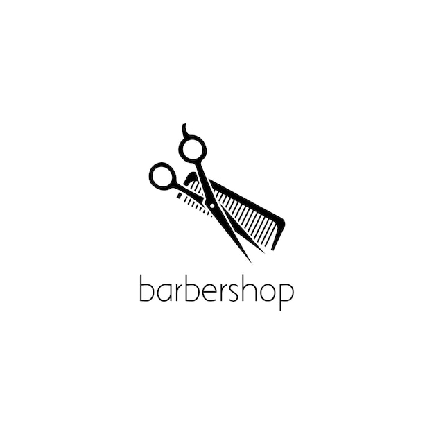 Concetto di design grafico del logo del barbiere