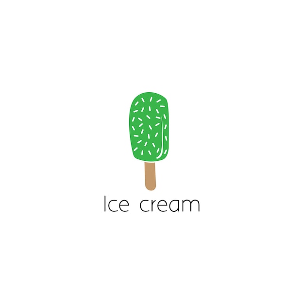 Concetto di design grafico del logo del gelato