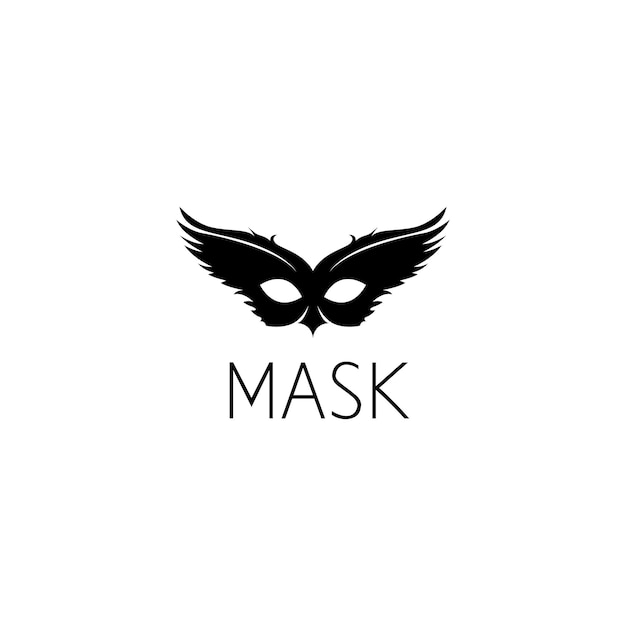 Concetto di design grafico del logo della maschera