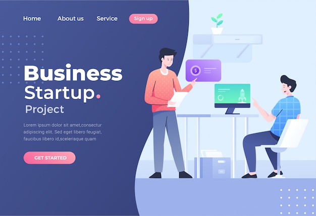 Concetto di design piatto moderno unico di lavoro di squadra per sito Web e sito Web mobile