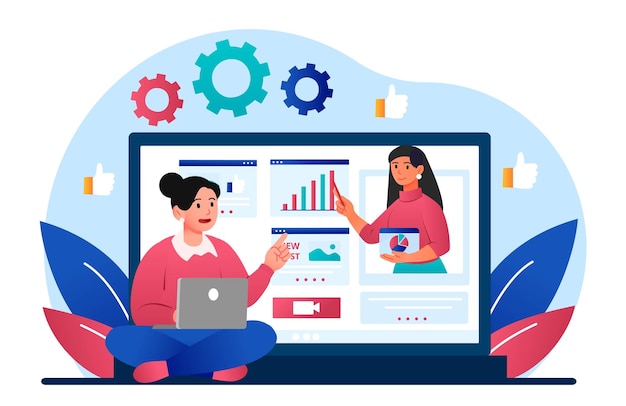 Concetto di discussione online
