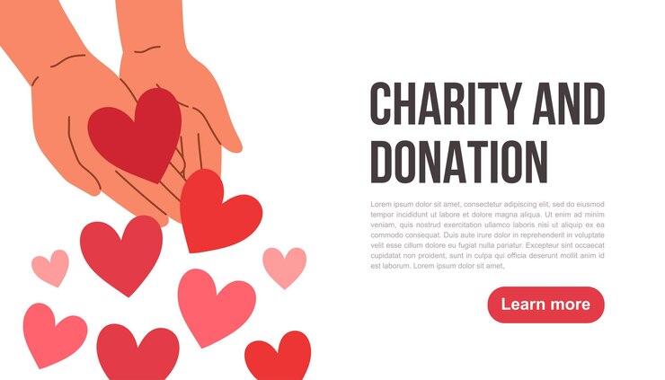 Vettore concetto di donazione e beneficenza. può essere utilizzato per banner web, infografica. vettore piatto isolato su bianco