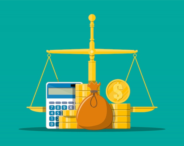 Concetto di equilibrio di denaro.