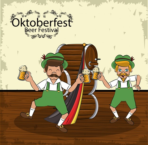 Concetto di festival di Oktober