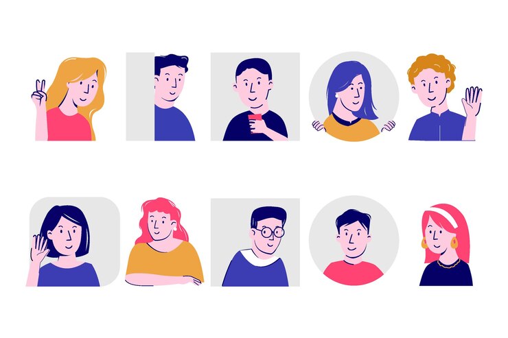 Concetto di illustrazione con persone che fanno capolino