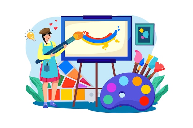 Concetto di illustrazione dell'artista su sfondo bianco