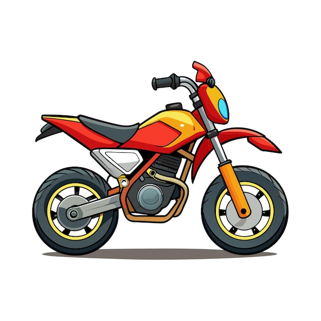 Concetto di illustrazione vettoriale di cartoni animati realistici di motociclette