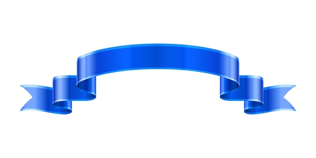 Concetto di illustrazione vettoriale di nastro blu isolato su sfondo bianco