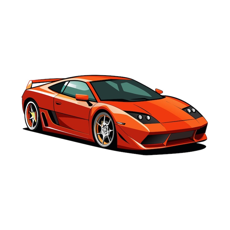 Vettore concetto di illustrazione vettoriale realistica del veicolo automobilistico