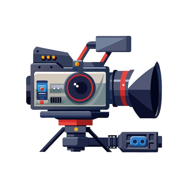 Concetto di illustrazione vettoriale realistica della fotocamera digitale