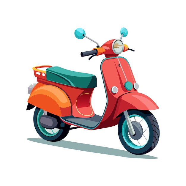 Concetto di illustrazione vettoriale realistica della motocicletta