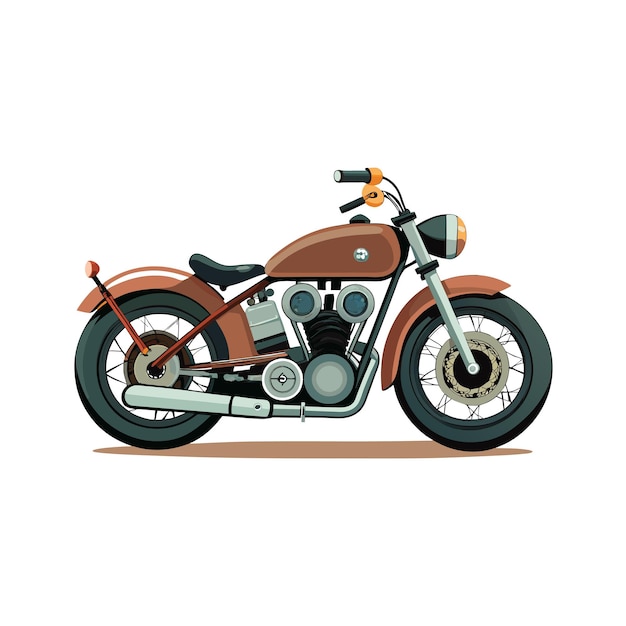Concetto di illustrazione vettoriale realistica della motocicletta