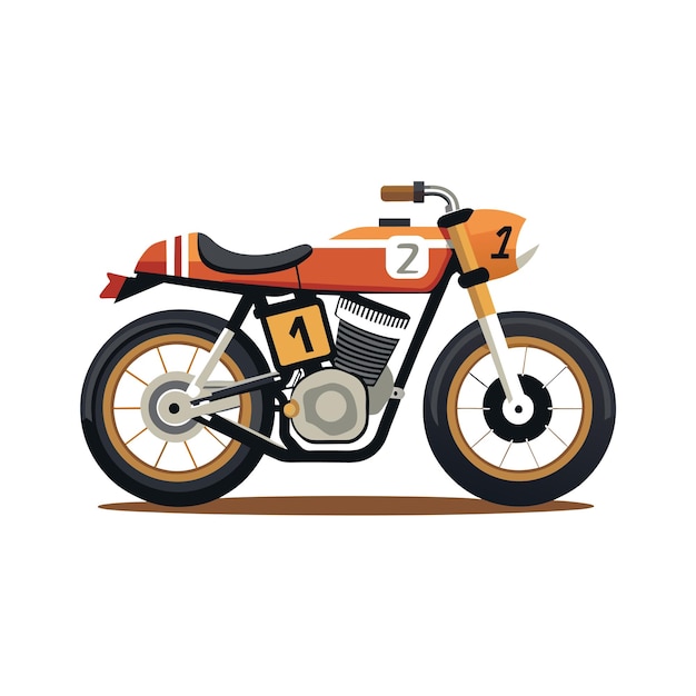 Concetto di illustrazione vettoriale realistica della motocicletta