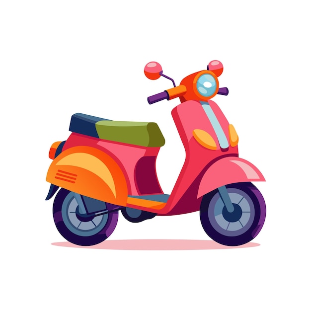 Concetto di illustrazione vettoriale realistica della motocicletta