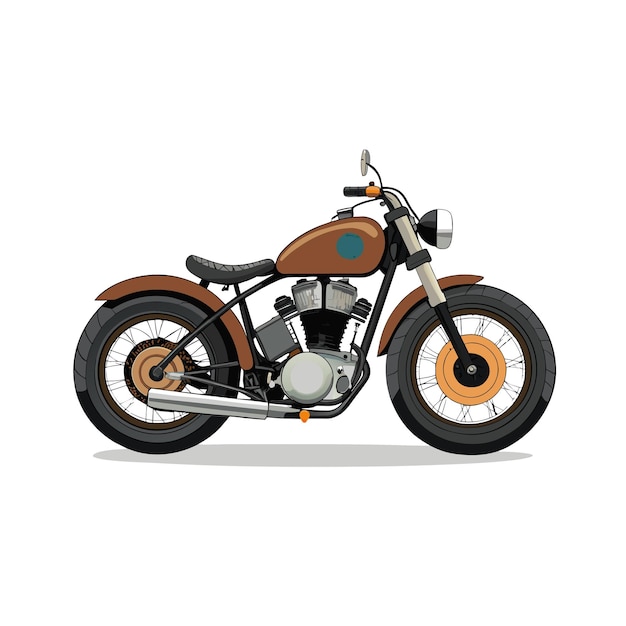 Concetto di illustrazione vettoriale realistica della motocicletta