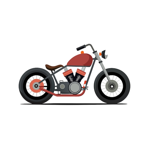 Concetto di illustrazione vettoriale realistica della motocicletta
