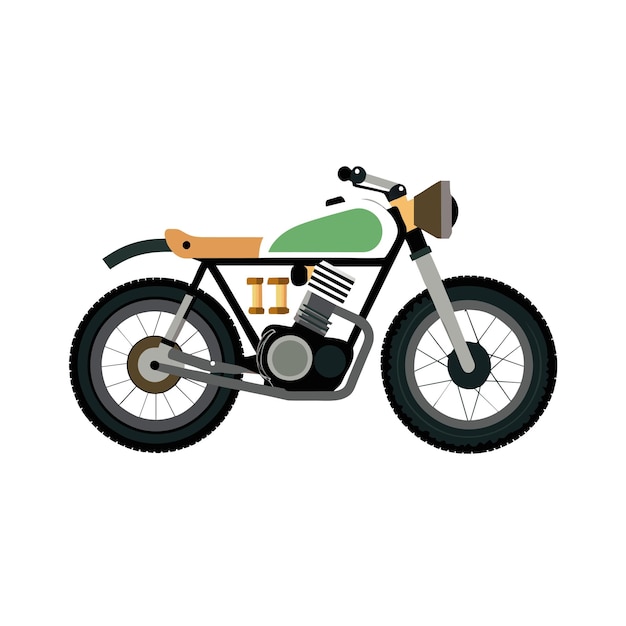 Concetto di illustrazione vettoriale realistica della motocicletta