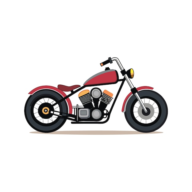 Concetto di illustrazione vettoriale realistica della motocicletta