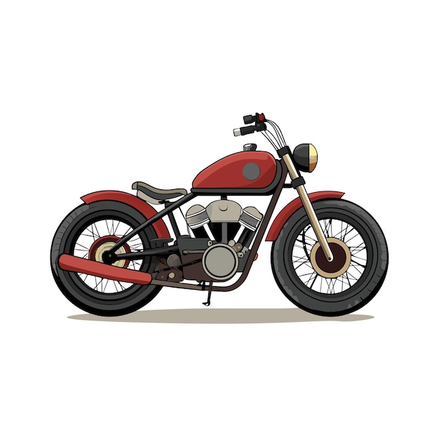 Concetto di illustrazione vettoriale realistica della motocicletta