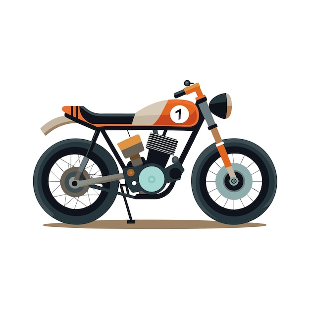 Concetto di illustrazione vettoriale realistica della motocicletta