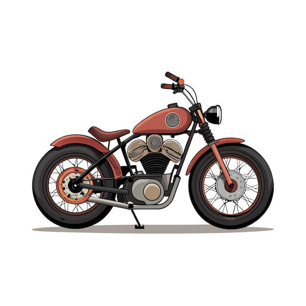 Concetto di illustrazione vettoriale realistica della motocicletta