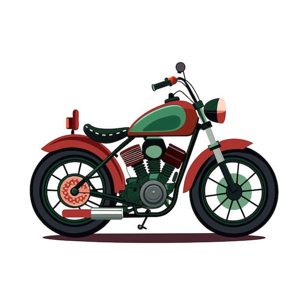 Concetto di illustrazione vettoriale realistica della motocicletta