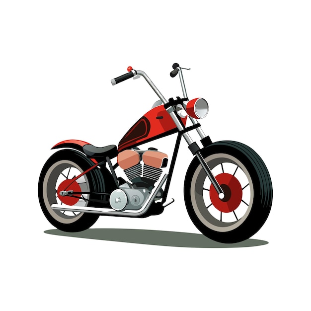 Concetto di illustrazione vettoriale realistica della motocicletta