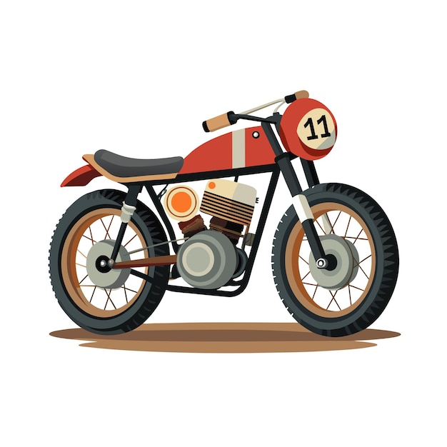 Concetto di illustrazione vettoriale realistica della motocicletta