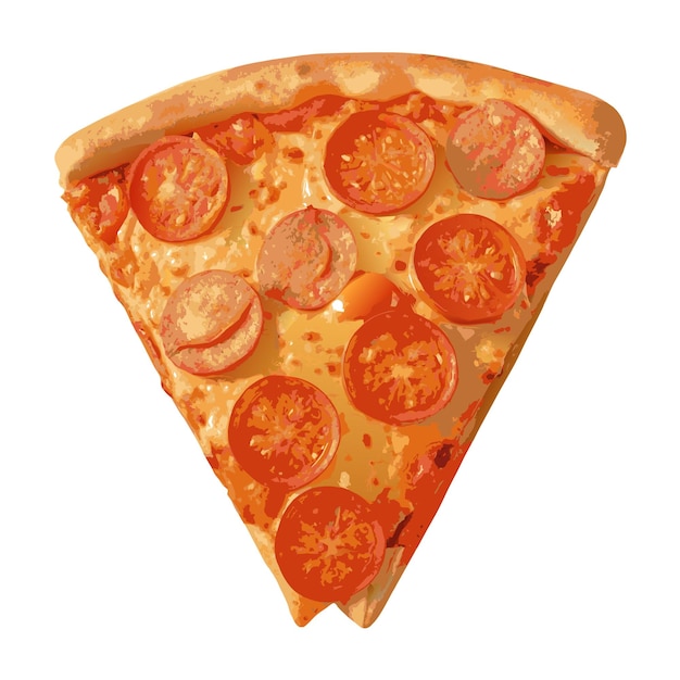 Concetto di illustrazione vettoriale realistica della pizza