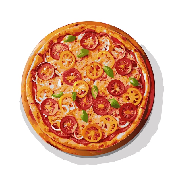Concetto di illustrazione vettoriale realistica della pizza