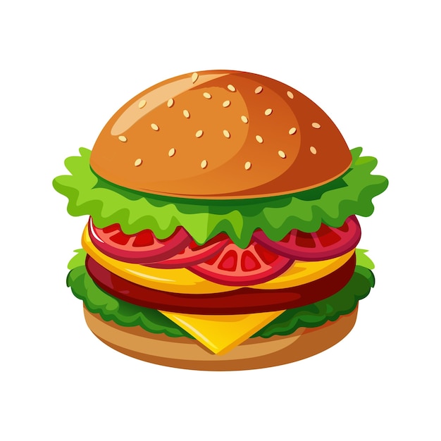 Concetto di illustrazione vettoriale realistica di Burger