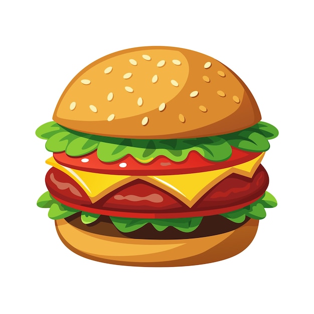 Concetto di illustrazione vettoriale realistica di Burger