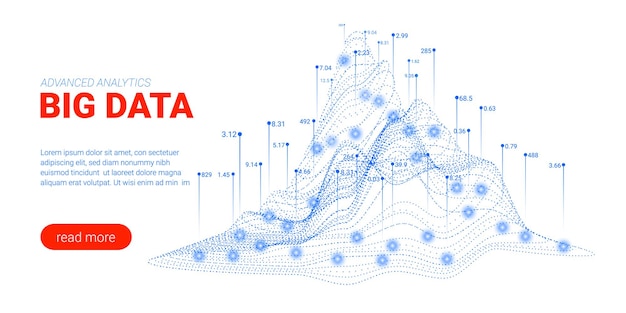 Concetto di intelligenza artificiale di sfondo di big data