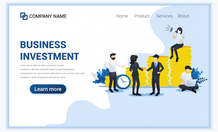 Vettore concetto di investimento aziendale con personaggi in innovazione di investimento.