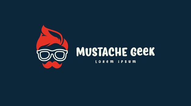 Concetto di logo Geek creativo e unico. Modello di logo di persone geek