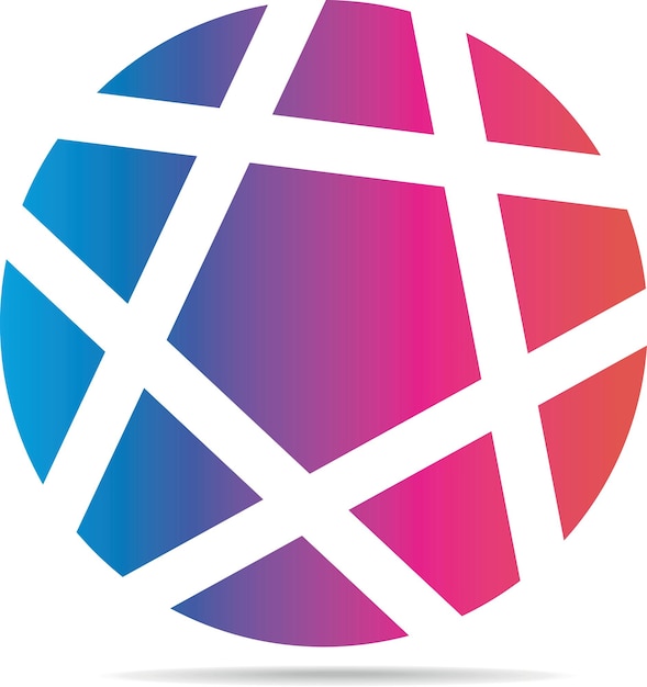 Concetto di logotipo astratto con un cerchio isolato su sfondo trasparente