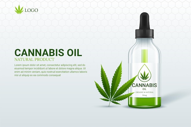 Concetto di marijuana e olio di cannabis