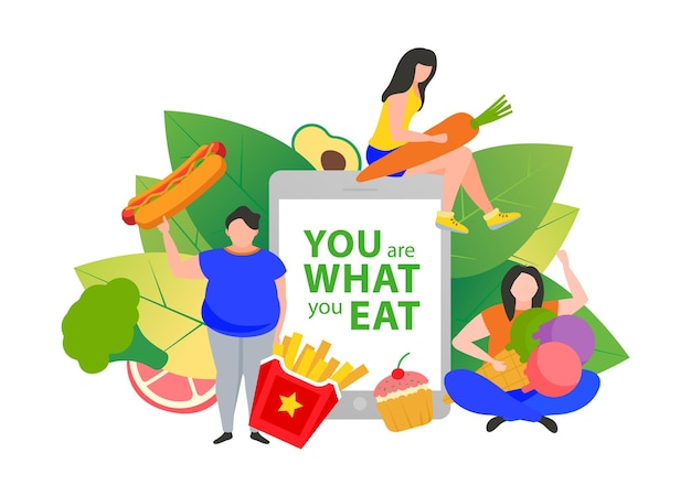 Concetto di perdita di peso Dieta per una sana alimentazione Dieta per la gestione del peso Servizio dietetico individuale