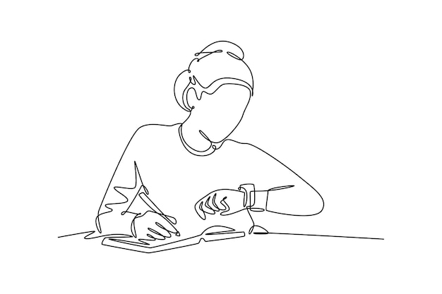 Concetto di processo di apprendimento Disegno a linea singola