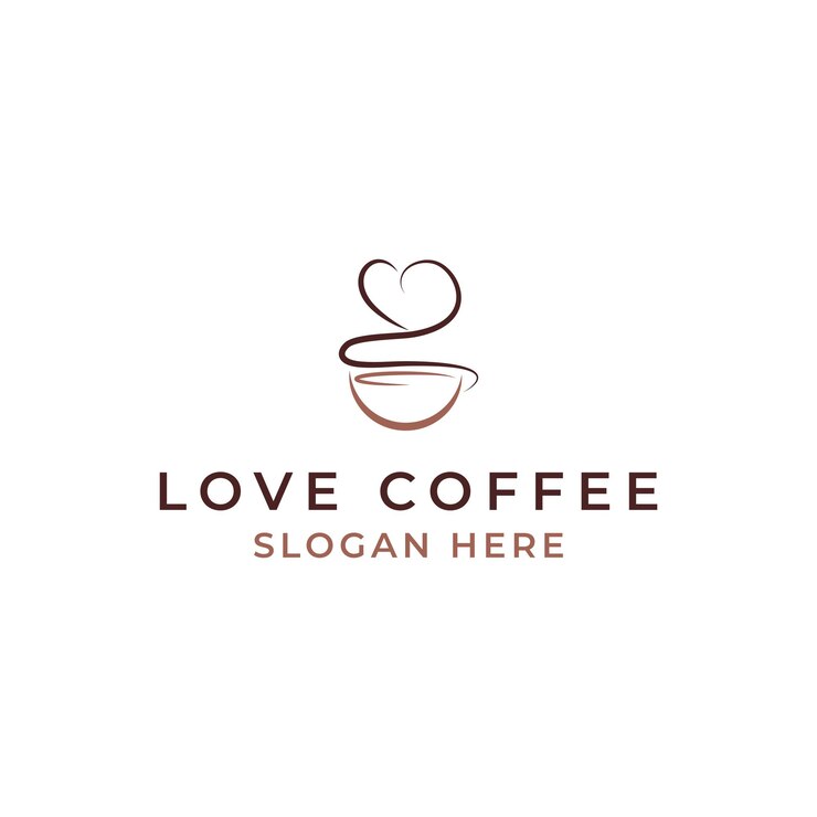 concetto di progettazione del logo del caffè per caffetterie aziendali