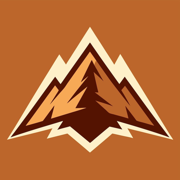 Vettore concetto di progettazione del logo della montagna