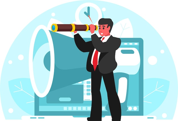 Concetto di ricerca di nuove idee Marketing digitale e promozione Attrazione di risorse umane