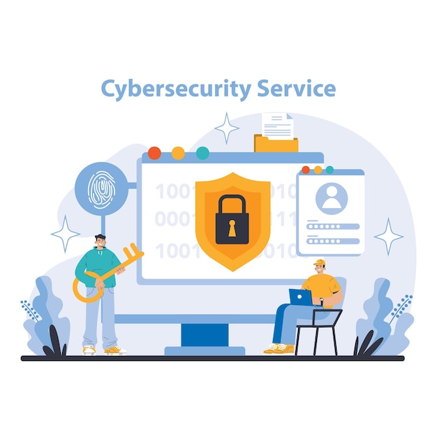 Concetto di sicurezza informatica: forti difese digitali e protezione dell'identità online, crittografia avanzata e