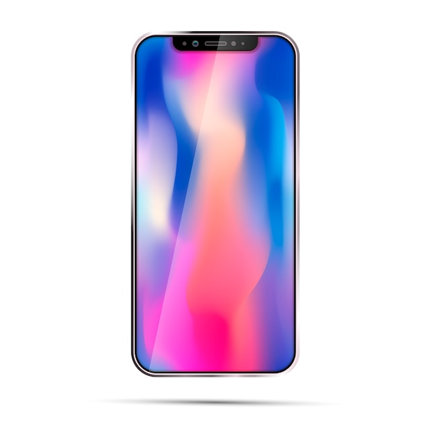 Concetto di smartphone frameless nuovissimo moderno isolato