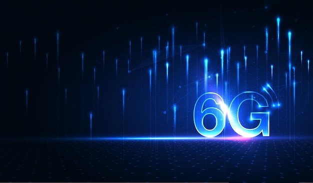 concetto di tecnologia 6G connessione di rete moderna concetto sfondo connessione globale