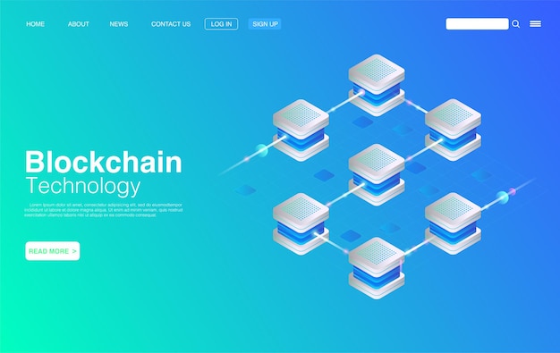 Concetto di tecnologia blockchain Vector EPS 10