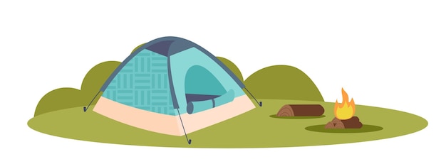 Concetto di tenda da campeggio