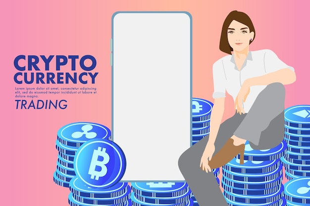 concetto di trading di criptovaluta concetto finanziario