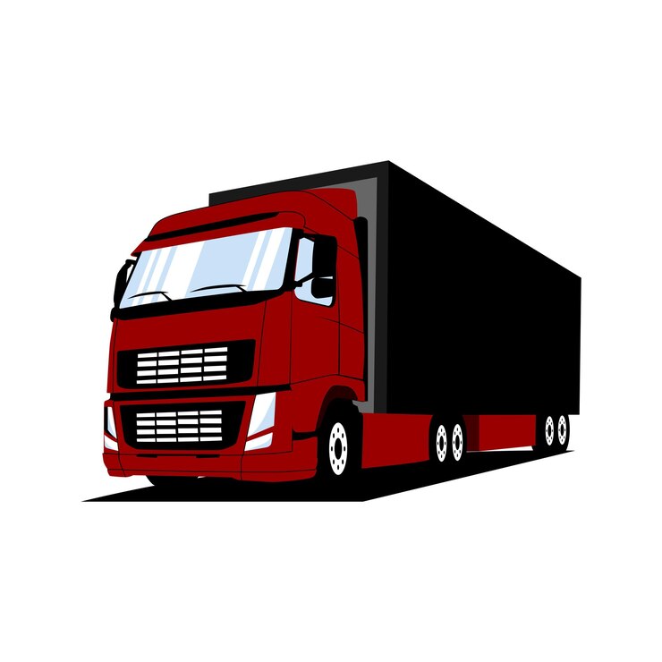 Vettore concetto di trasporto del camion del carico